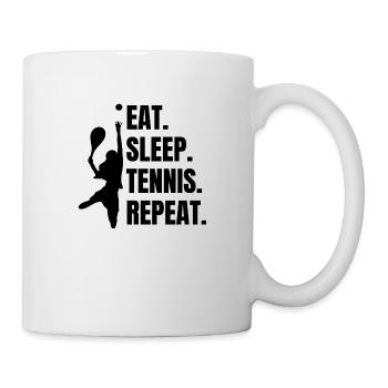 Club de tennis Joueurs de tennis Raquettes de tennis - Mug blanc - blanc - Droite