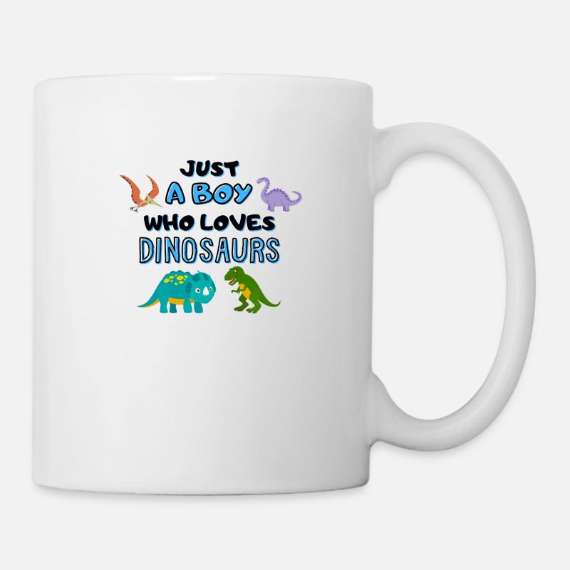 Just A Boy Who Loves Dinosaurs - Mug - white
