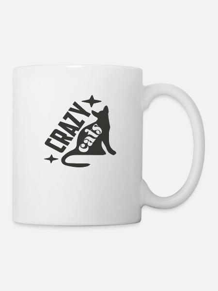 Crazy Cats - Tasse - Weiß