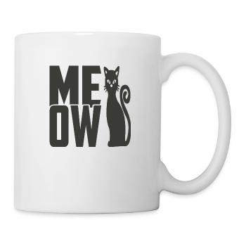 Meow Katze - Tasse - Weiß - Rechts