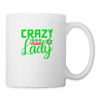 Crazy Vegan Lady - Mug - white - Right