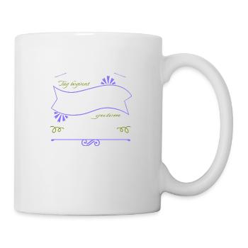 kaffeebecher arbeiten frühstück kaffeetrinker - Tasse - Weiß - Rechts