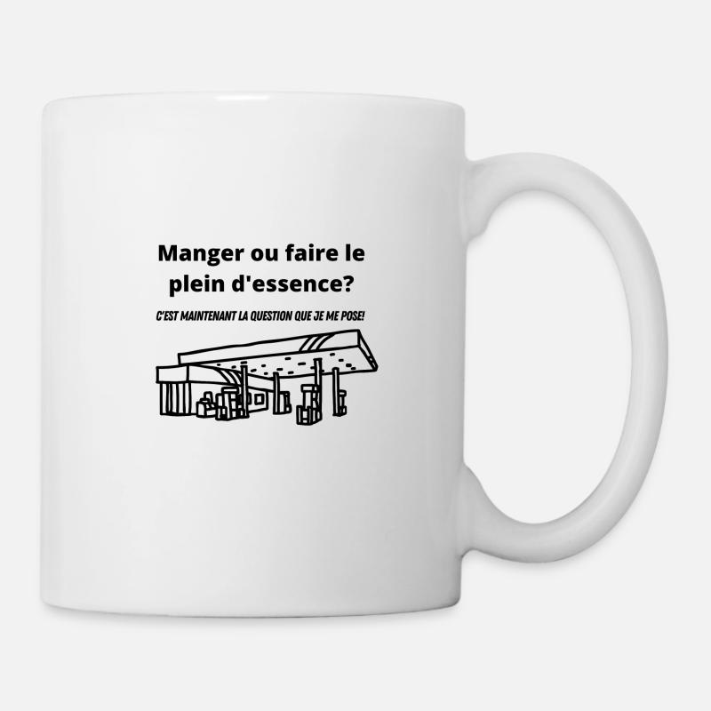 Manger ou faire le plein... - Mug blanc - blanc
