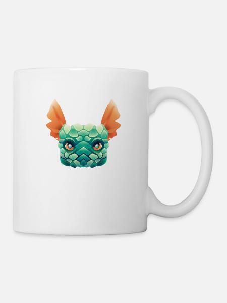Tête de dragon - Mug blanc - blanc