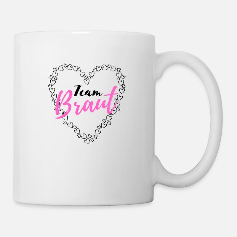 Team Braut Herz - Tasse - Weiß