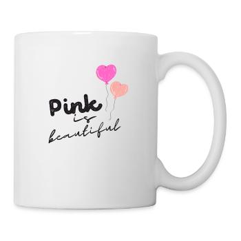pink is beautiful - Tasse - Weiß - Rechts