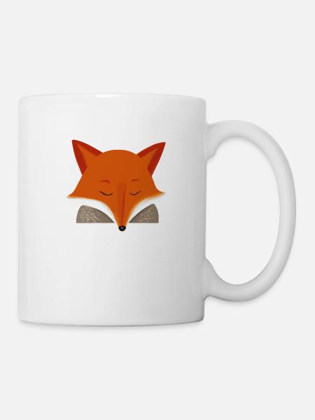 Schlafender Fuchs Schlafshirt Fuchs Liebhaber - Tasse - Weiß