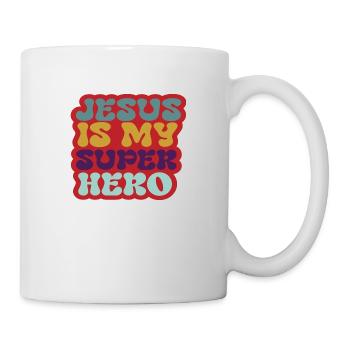 Jesus is my Superhero - Mug - white - Right