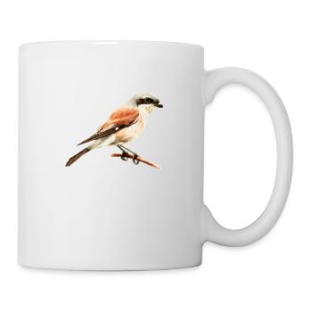 Heimische Gartenvögel Neuntöter - Tasse - Weiß - Rechts