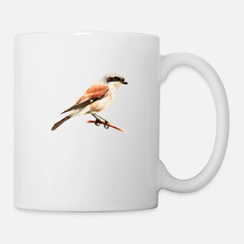 Heimische Gartenvögel Neuntöter - Tasse - Weiß