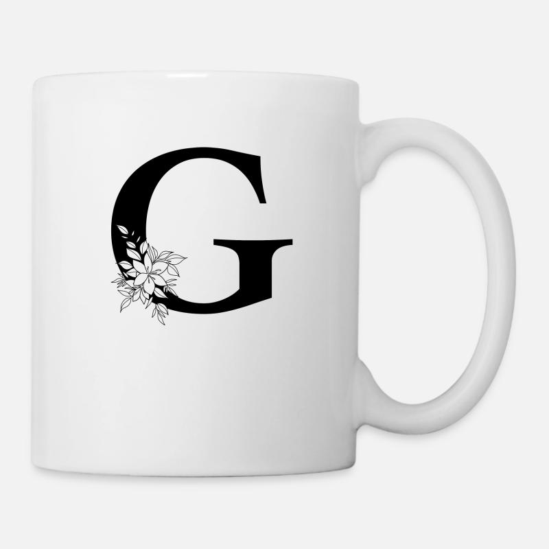 Buchstabe G - Tasse - Weiß