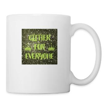 Glitter, Glitzer, Funkeln - Tasse - Weiß - Rechts