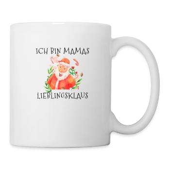 Ich bin Mamas Lieblingsklaus - Tasse - Weiß - Rechts