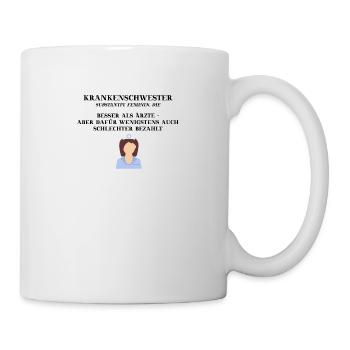 Krankenschwester lustig Geschenkidee Definition - Tasse - Weiß - Rechts