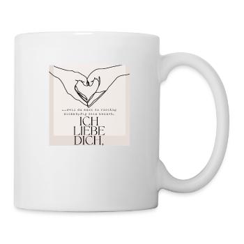 Ich liebe dich mein Dickkopf - Liebeserklärung - Tasse - Weiß - Rechts