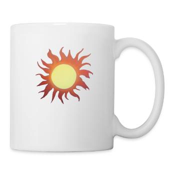 Sun Summer Watercolor Nature Beach Sky 07 - Mug - white - Right
