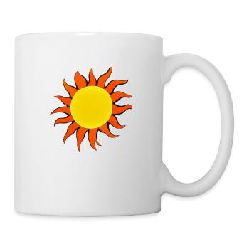Sun Summer Watercolor Nature Beach Sky 04 - Mug - white - Right