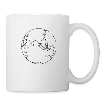 Erde - Tasse - Weiß - Rechts