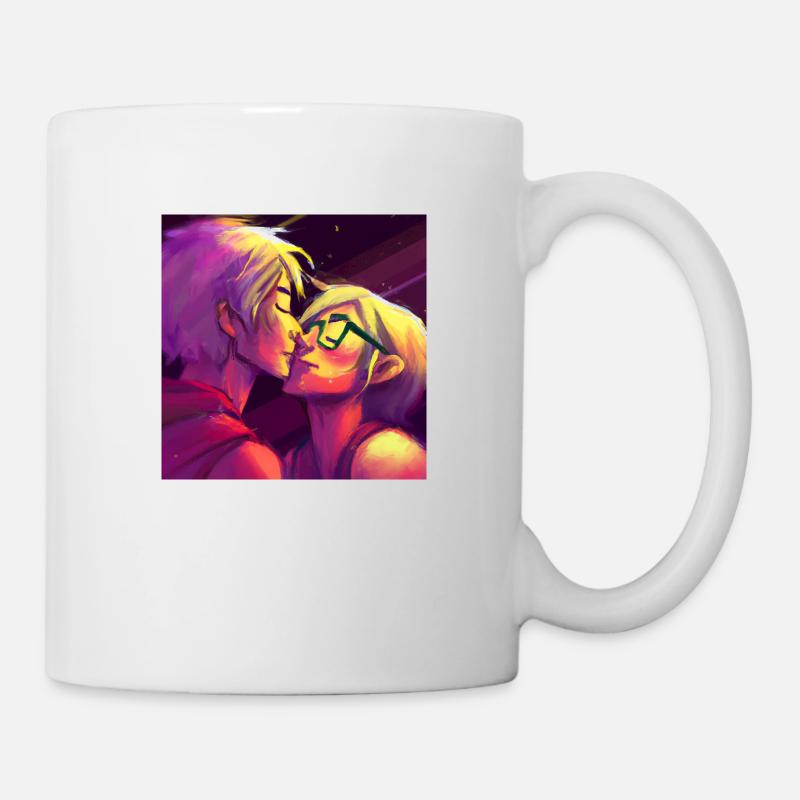 LGBT Queer kiss 🌈🌈 - Mug blanc - blanc