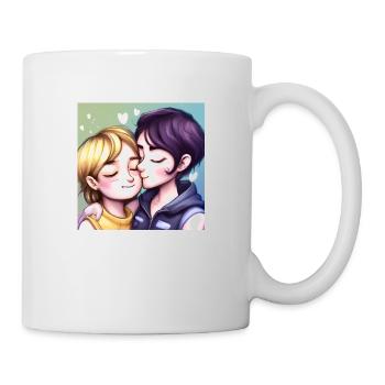 LGBT Queer kiss 🌈🌈 - Mug - white - Right
