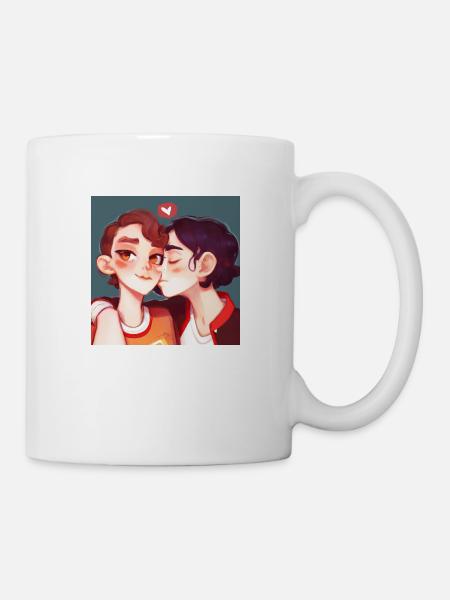LGBT Queer kiss 🌈🌈 - Mug - white
