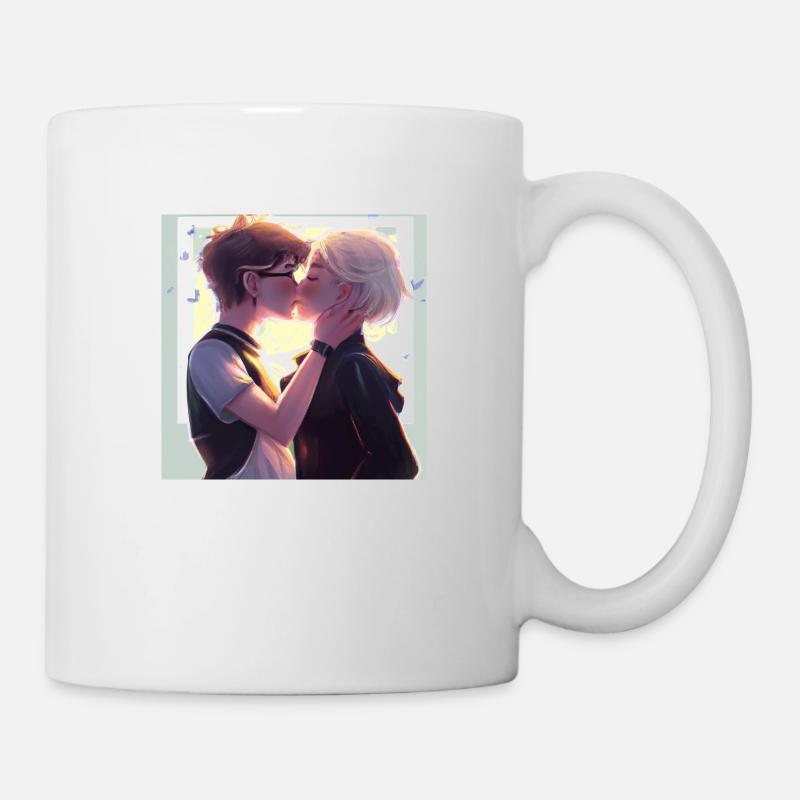 LGBT Queer Kuss 🌈🌈 - Tasse - Weiß