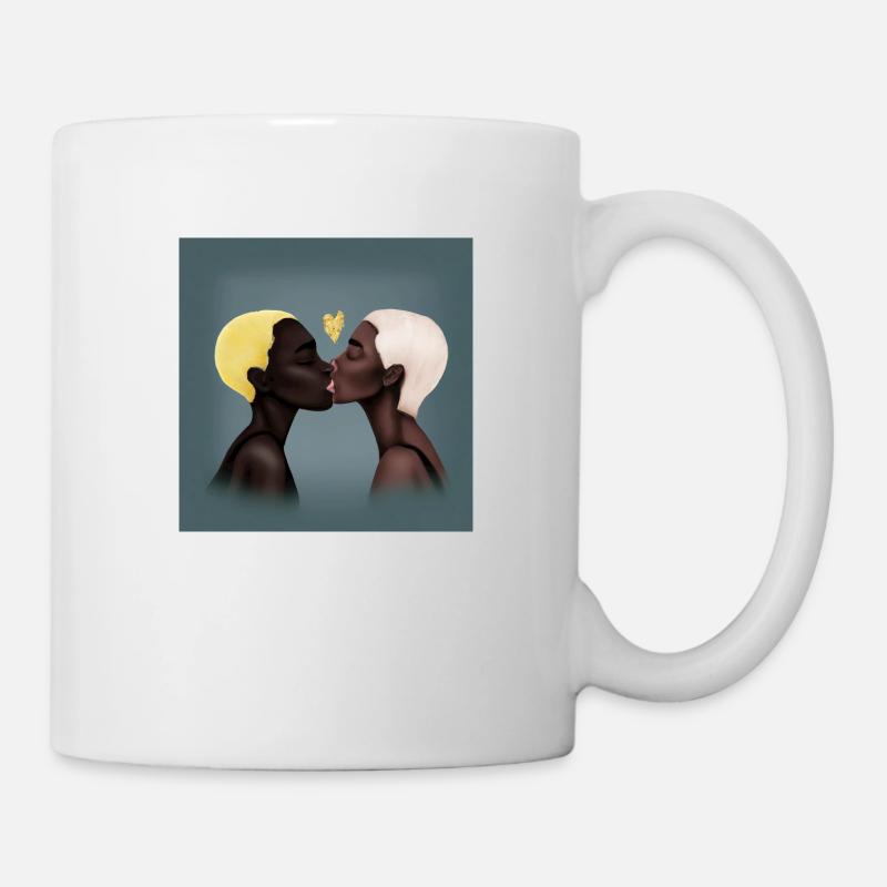 LGBT Queer kiss 🌈🌈 - Mug - white