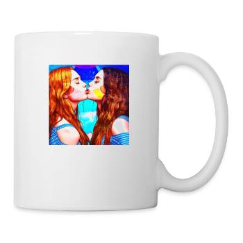 LGBT Queer kiss 🌈🌈 - Mug - white - Right