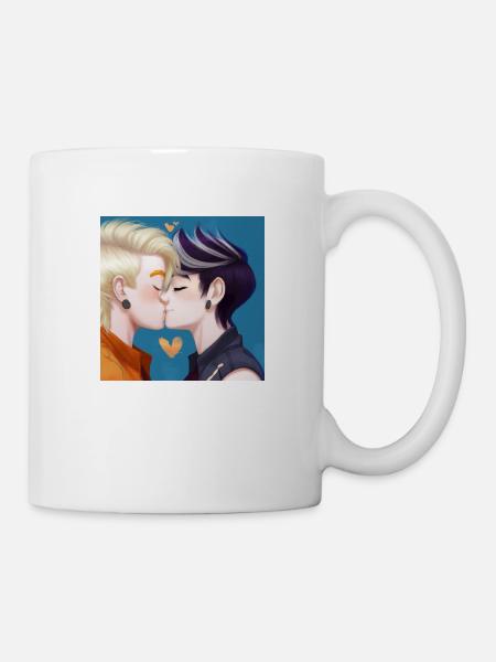 LGBT Queer kiss 🌈🌈 - Mug - white