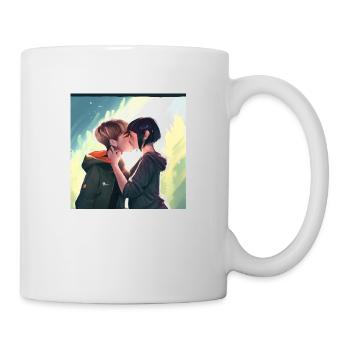 LGBT Queer kiss 🌈🌈 - Mug - white - Right