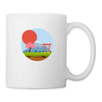 illustration japon - Mug blanc - blanc - Droite
