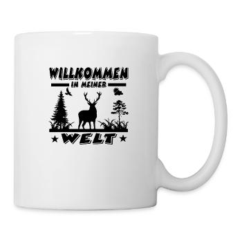 Hirsch - Tasse - Weiß - Rechts