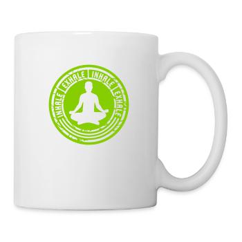 inhale exhale yoga Zitat - Tasse - Weiß - Rechts