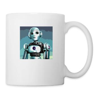 Robot, androïde, cyborg, science-fiction - Mug blanc - blanc - Droite