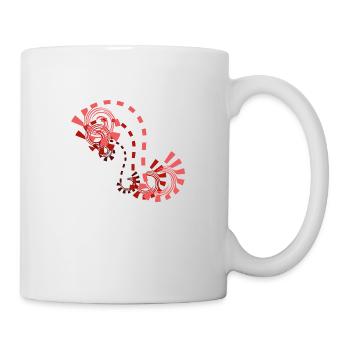 red ornament shaded - Mug - white - Right