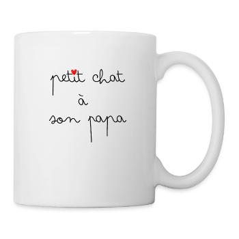 Petit chat à son papa - Mug blanc - blanc - Droite