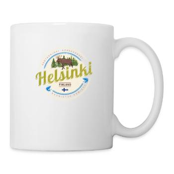 Helsinki Elch Hauptstadt von Finnland Vintage Souv - Tasse - Weiß - Rechts