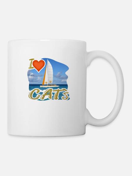 I Love CAT's - Catamaran / Katamaran - Mug - white