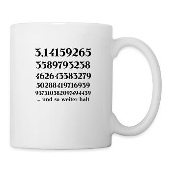 Pi Number Circle Number Math Gift Idea Funny Funny - Mug - white - Right