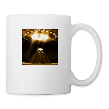 UFO landing on pyramid - Mug - white - Right