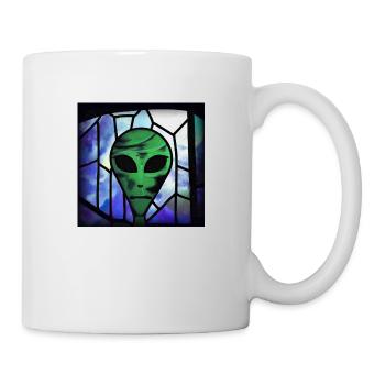 Stained glass alien - Mug - white - Right