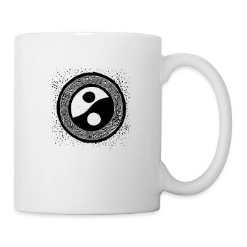 Yin Yang Sign Symbol Peace Happy 14 - Mug - white - Right