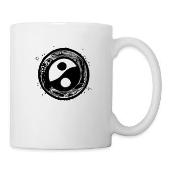 Yin Yang Sign Symbol Peace Happiness Vector 14 - Mug - white - Right