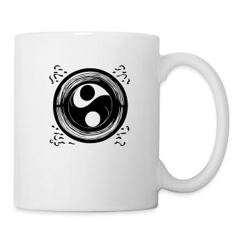 Yin Yang Sign Symbol Peace Happiness Vector 6 - Mug - white - Right