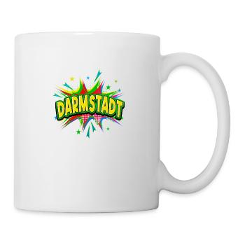 Darmstadt Germany City Pop Art Comic Art - Mug - white - Right
