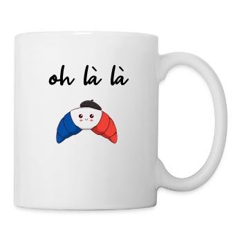 France Croissant Oh la la gift idea - Mug - white - Right