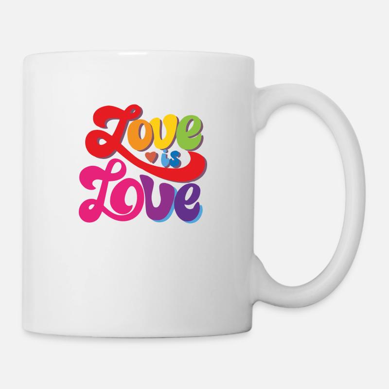Liebe ist Liebe - Pride Month - Regenbogen - Tasse - Weiß