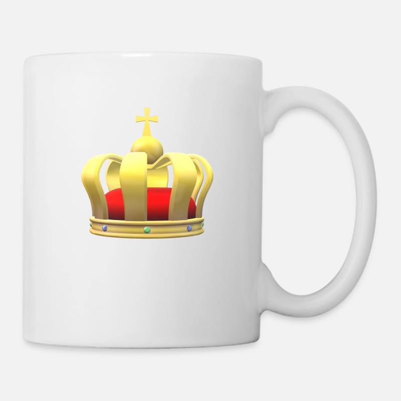 Crown King Queen Kingdom Crown Coronation - Mug - white