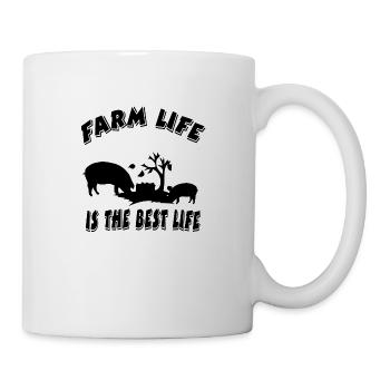 Ferme - Mug blanc - blanc - Droite