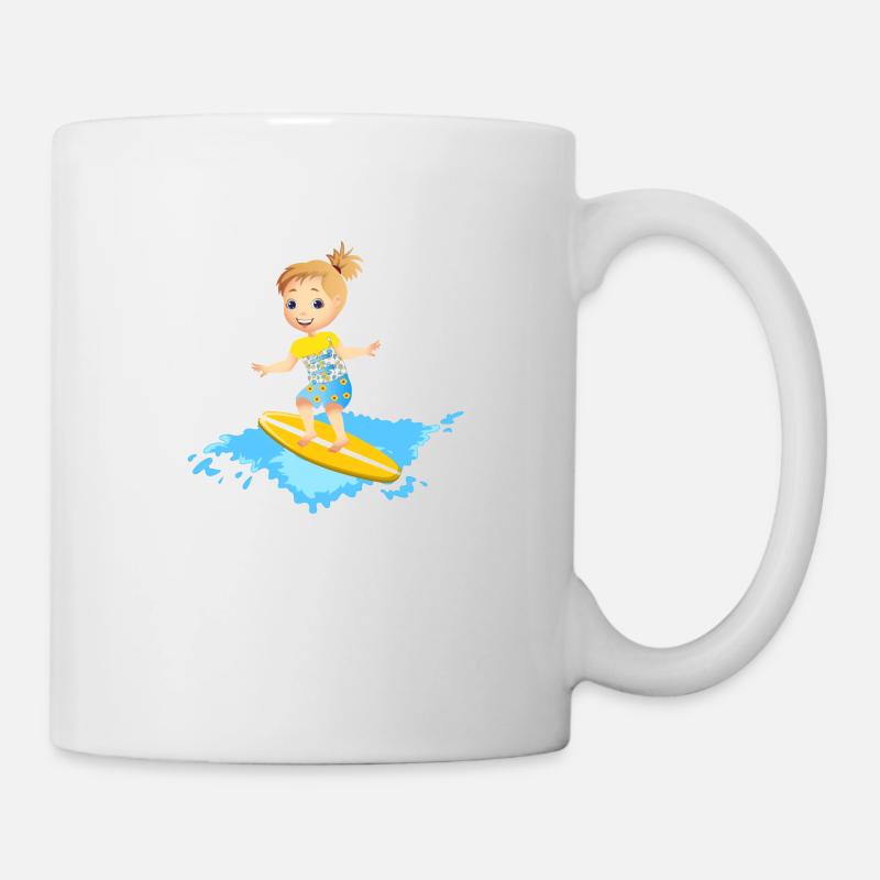 Surfer with corset - Mug - white